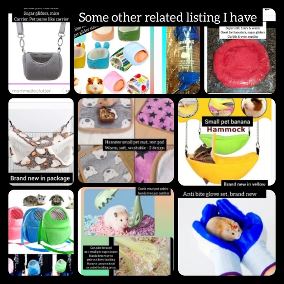 Hamster pet Carrier Small Animal Hammock sugar glider mice carrier purse design. - Picture 6 of 6